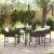 Set de masă pentru grădină cu pernă 5 pcs Maro poliratan GartenMobel Dekor