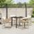 Set de masă pentru grădină cu pernă 5 pcs Bej poliratan GartenMobel Dekor