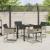 Set de masă pentru grădină cu pernă 5 pcs Gri deschis poliratan GartenMobel Dekor