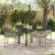 Set de masă pentru grădină cu pernă 5 pcs Gri deschis poliratan GartenMobel Dekor