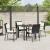 Set de masă pentru grădină cu pernă 5 pcs Negru poliratan GartenMobel Dekor