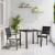 Set de masă pentru grădină cu pernă 3 pcs Negru poliratan GartenMobel Dekor