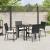 Set de masă pentru grădină cu pernă 5 pcs Negru poliratan GartenMobel Dekor