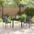Set de masă pentru grădină cu pernă 3 pcs Gri poliratan GartenMobel Dekor