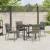 Set de masă pentru grădină cu pernă 5 pcs Gri poliratan GartenMobel Dekor
