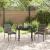 Set de masă pentru grădină cu pernă 3 pcs Gri poliratan GartenMobel Dekor