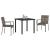 Set de masă pentru grădină cu pernă 3 pcs Gri poliratan GartenMobel Dekor