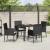 Set de masă pentru grădină cu pernă 5 pcs Negru poliratan GartenMobel Dekor