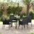 Set de masă pentru grădină cu pernă 5 pcs Negru poliratan GartenMobel Dekor