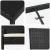 Set de masă pentru grădină cu pernă 5 pcs Negru poliratan GartenMobel Dekor