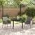 Set de masă pentru grădină cu pernă 3 pcs Gri poliratan GartenMobel Dekor