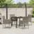 Set de masă pentru grădină cu pernă 5 pcs Gri poliratan GartenMobel Dekor