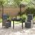 Set de masă pentru grădină cu pernă 3 pcs Gri poliratan GartenMobel Dekor