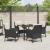Set de masă pentru grădină cu pernă 5 pcs Negru poliratan GartenMobel Dekor