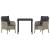 Set de masă pentru grădină cu pernă 3 pcs Gri deschis poliratan GartenMobel Dekor