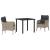 Set de masă pentru grădină cu pernă 3 pcs Gri deschis poliratan GartenMobel Dekor