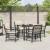 Set de masă pentru grădină cu pernă 5 pcs Negru poliratan GartenMobel Dekor