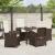 Set de masă pentru grădină cu pernă 5 pcs Maro poliratan GartenMobel Dekor
