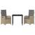 Set de masă pentru grădină cu pernă 3 pcs Bej poliratan GartenMobel Dekor