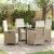 Set de masă pentru grădină cu pernă 5 pcs Bej poliratan GartenMobel Dekor