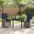 Set de masă pentru grădină cu pernă 3 pcs Gri poliratan GartenMobel Dekor
