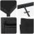 Set de masă pentru grădină cu pernă 5 pcs Negru poliratan GartenMobel Dekor