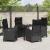 Set de masă pentru grădină cu pernă 5 pcs Negru poliratan GartenMobel Dekor