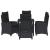 Set de masă pentru grădină cu pernă 5 pcs Negru poliratan GartenMobel Dekor