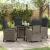 Set de masă pentru grădină cu pernă 5 pcs Gri poliratan GartenMobel Dekor