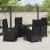 Set de masă pentru grădină cu pernă 5 pcs Negru poliratan GartenMobel Dekor