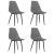 Scaune de bucătărie, 4 buc., gri, PP GartenMobel Dekor