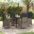 Set de masă pentru grădină cu pernă 5 pcs Gri poliratan GartenMobel Dekor