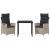 Set de masă pentru grădină cu pernă 3 pcs Gri deschis poliratan GartenMobel Dekor