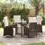 Set de masă pentru grădină cu pernă 5 pcs Maro poliratan GartenMobel Dekor
