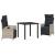 Set de masă pentru grădină cu pernă 3 pcs Gri deschis poliratan GartenMobel Dekor