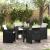 Set de masă pentru grădină 5 pcs Negru poliratan GartenMobel Dekor