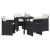 Set de masă pentru grădină 5 pcs Negru poliratan GartenMobel Dekor