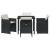 Set de masă pentru grădină 5 pcs Negru poliratan GartenMobel Dekor