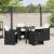 Set de masă pentru grădină 5 pcs Negru poliratan GartenMobel Dekor