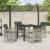 Set de masă pentru grădină 5 pcs Gri deschis poliratan GartenMobel Dekor
