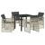 Set de masă pentru grădină 5 pcs Gri deschis poliratan GartenMobel Dekor