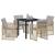 Set de masă pentru grădină 5 pcs Bej poliratan GartenMobel Dekor