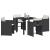 Set de masă pentru grădină 5 pcs Negru poliratan GartenMobel Dekor