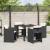 Set de masă pentru grădină 5 pcs Negru poliratan GartenMobel Dekor
