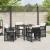 Set de masă pentru grădină 5 pcs Negru poliratan GartenMobel Dekor