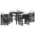 Set de masă pentru grădină 5 pcs Negru poliratan GartenMobel Dekor