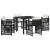 Set de masă pentru grădină 5 pcs Negru poliratan GartenMobel Dekor