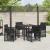 Set de masă pentru grădină 5 pcs Negru poliratan GartenMobel Dekor