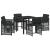 Set de masă pentru grădină 5 pcs Negru poliratan GartenMobel Dekor
