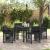 Set de masă pentru grădină 5 pcs Negru poliratan GartenMobel Dekor